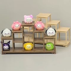 ミニチュアミニ多層ボーグディスプレイラックデスク装飾品収納ラックままごとドールハウスアクセサリー小さなモデル