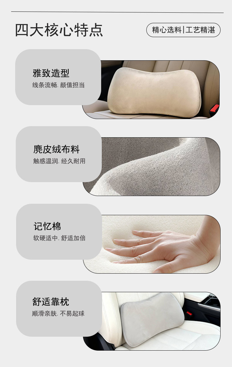 Suitable for Xpeng Wenjie New Energy Shitu series cars, lumbar cushion, car pillow, waist pillow, waist support