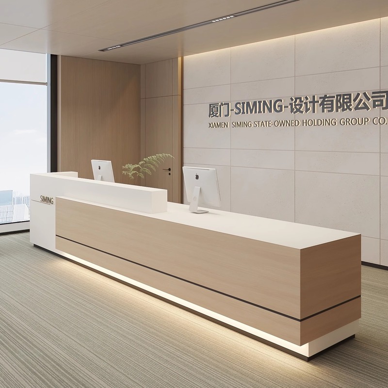 シンプルモダンな会社ホテルフロントサービスデスク塗装弁護士事務所受付デスクホール模造大理石バーテーブル|undefined
