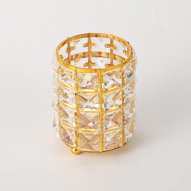 Nordic INS estilo de escritorio decoración maquillaje cepillo Cubo de almacenamiento cubo titular de la pluma de cristal modelo de hierro decoración de la habitación