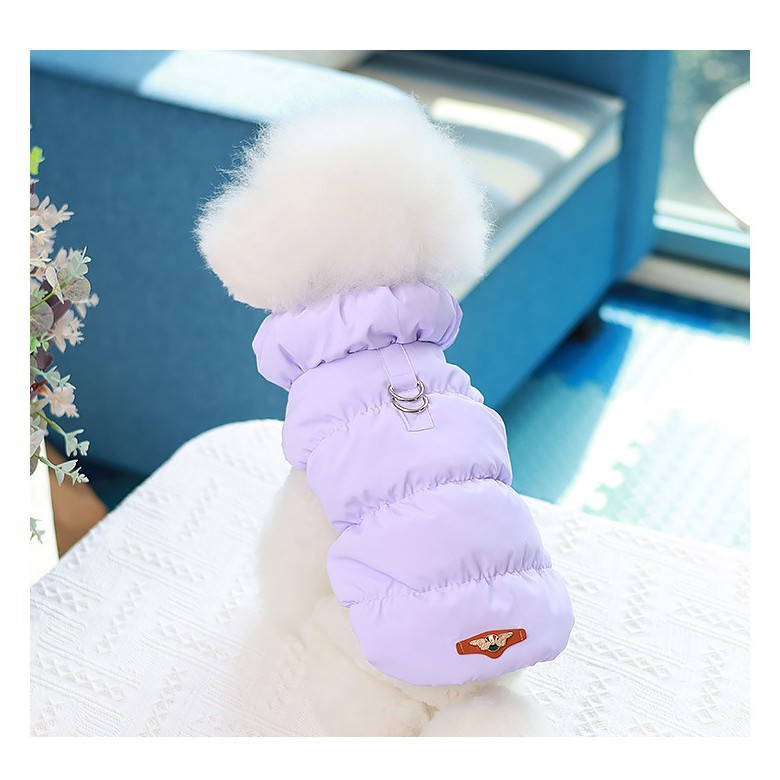 越境犬服、冬服、ベスト、暖かいバックル綿服、子犬服、二本足服、卸売ペット服