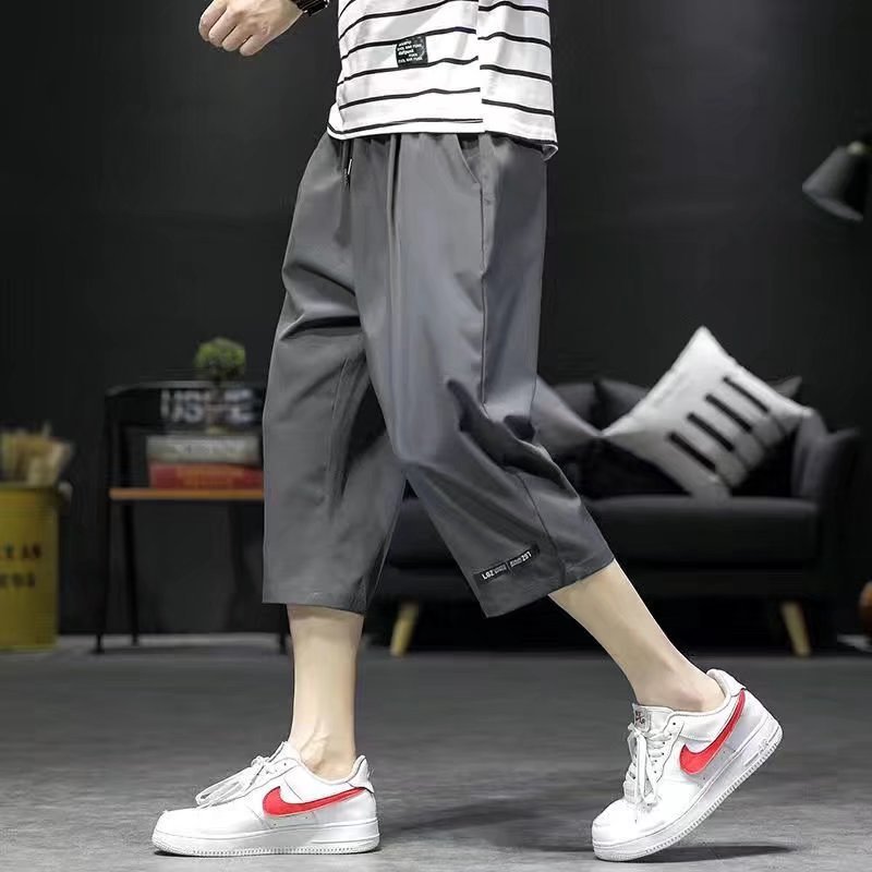 K72 cropped pants dark gray