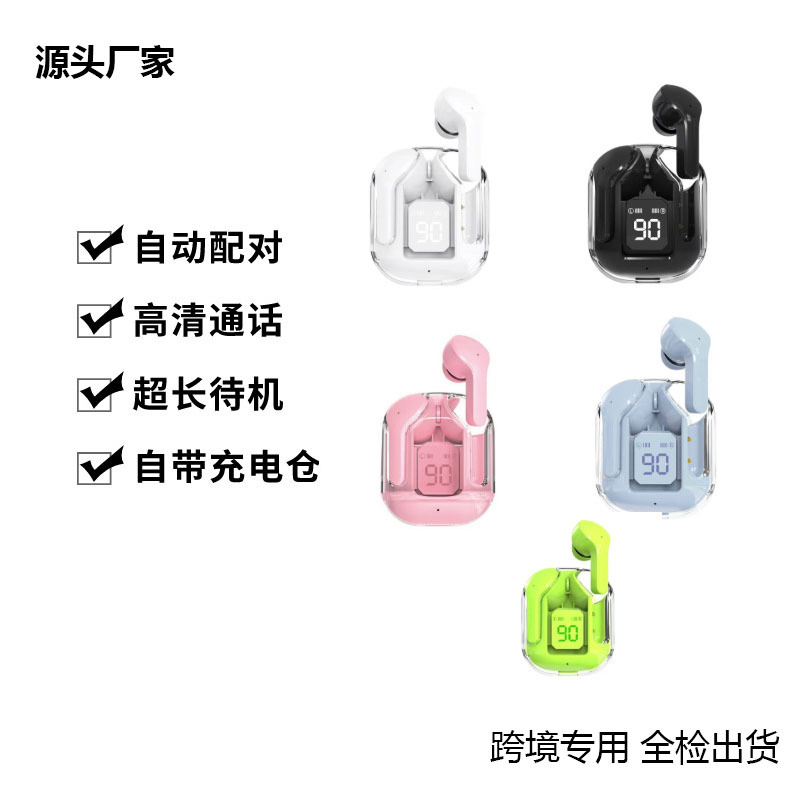 Nuevos productos transfronterizos transparentes Air31 auriculares Bluetooth XT16 fuente de música estéreo fábrica en stock image 5