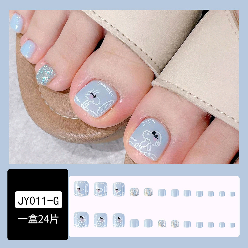 Venta caliente parche de uñas de pie desgaste de uñas de belleza de uñas pieza al por mayor elegante pieza de uñas de pie blanco dedo del pie fábrica de uñas