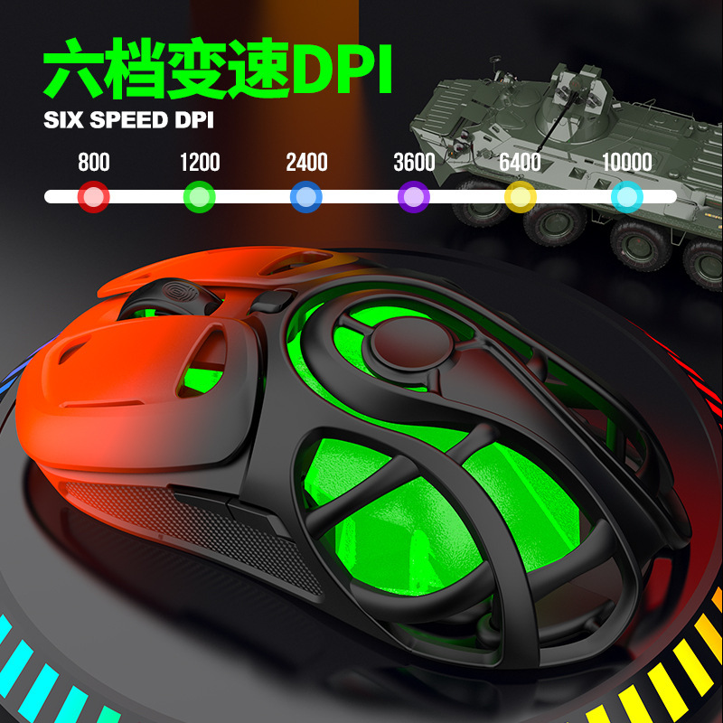 Viper X10 Firefly 3 モードワイヤレス Bluetooth マウス e スポーツゲーム中空デザイン PAW3311 ファッションマウス|undefined