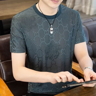 Clearance Sale: Original Export Large Size Ice Silk Short Sleeve T-Shirt for Men, Summer Thin Breathable Sports Top Tee