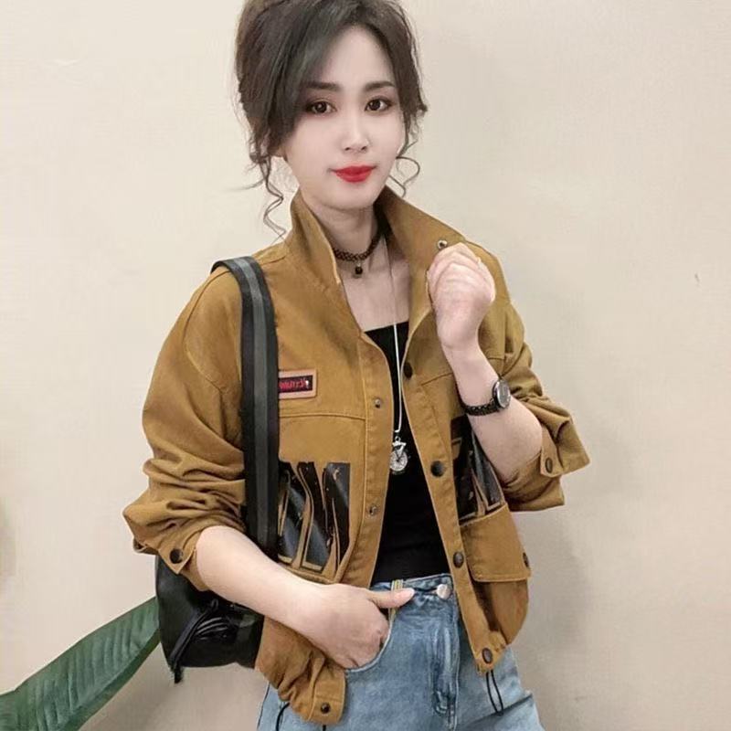 时尚休闲短外套女士2025春季新款小个子气质炸街宽松百搭夹克上衣|undefined