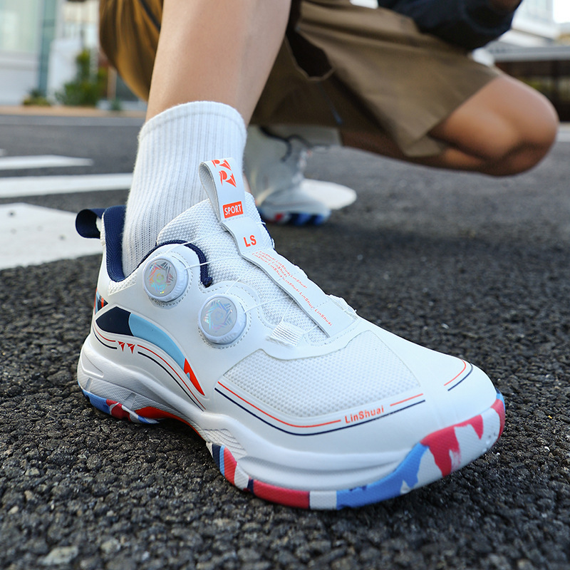 Men's And Women's Badminton Table Shoes, Low-top Leather Sports With Swivel Buckle, Volleyball Tennis Shoes_vogvips.com