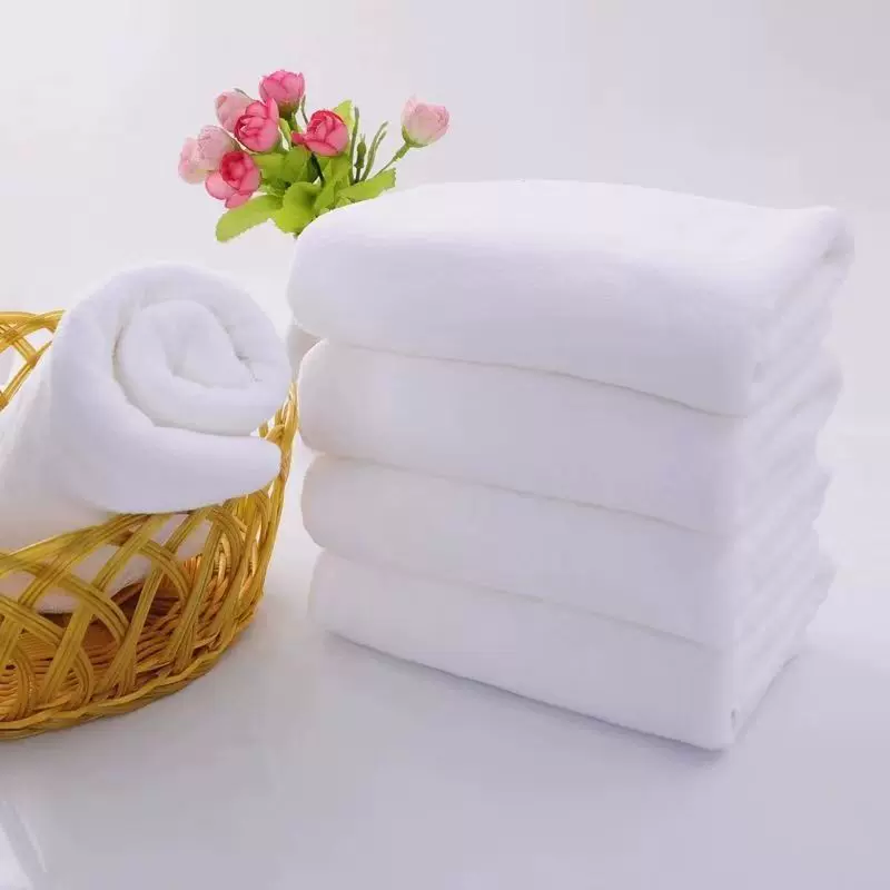 批发酒店浴巾宾馆棉白色毛巾吸水不易掉毛男女厚美容院洗浴