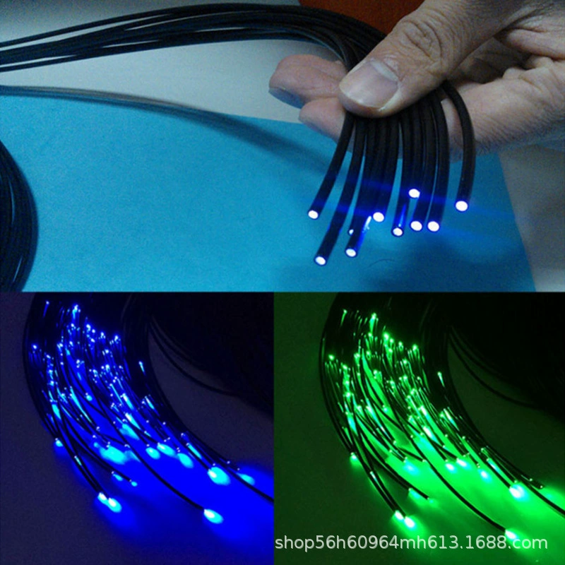 Spot light lighting black skin light guide optical fiber PMMA+PE2.2 black leather light -light guide light strip