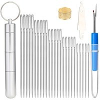 Aguja DE COSER DE ACERO INOXIDABLE ojo grande aguja de coser a mano aguja de bordado aguja puntiaguda aguja transparente botella de aguja traje de herramientas