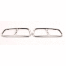 适用于奥迪A6 A6L A7 Q7 A4L改装四出尾喉罩排气管不锈钢框a6配件