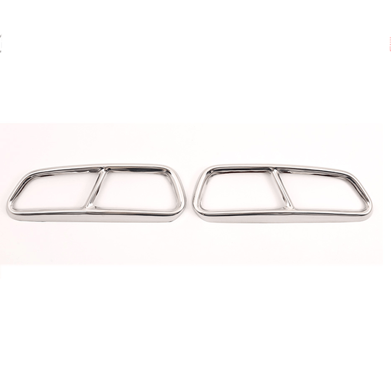 适用于奥迪A6 A6L A7 Q7 A4L改装四出尾喉罩排气管不锈钢框a6配件