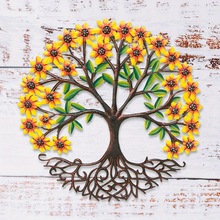 跨境新品生命之树墙饰家居户外庭院栅栏艺术装饰铁艺工艺品壁饰