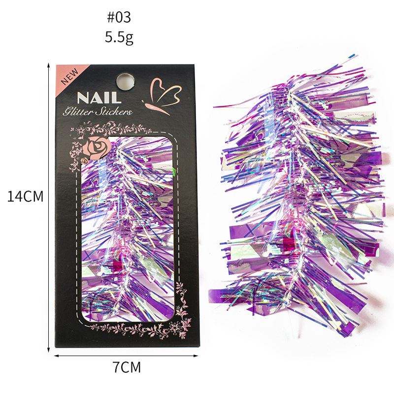 Finger princess manicure vidricola 12 colores caramelo irregular papel láser esmaltado aurora espejo pegatinas de manicure