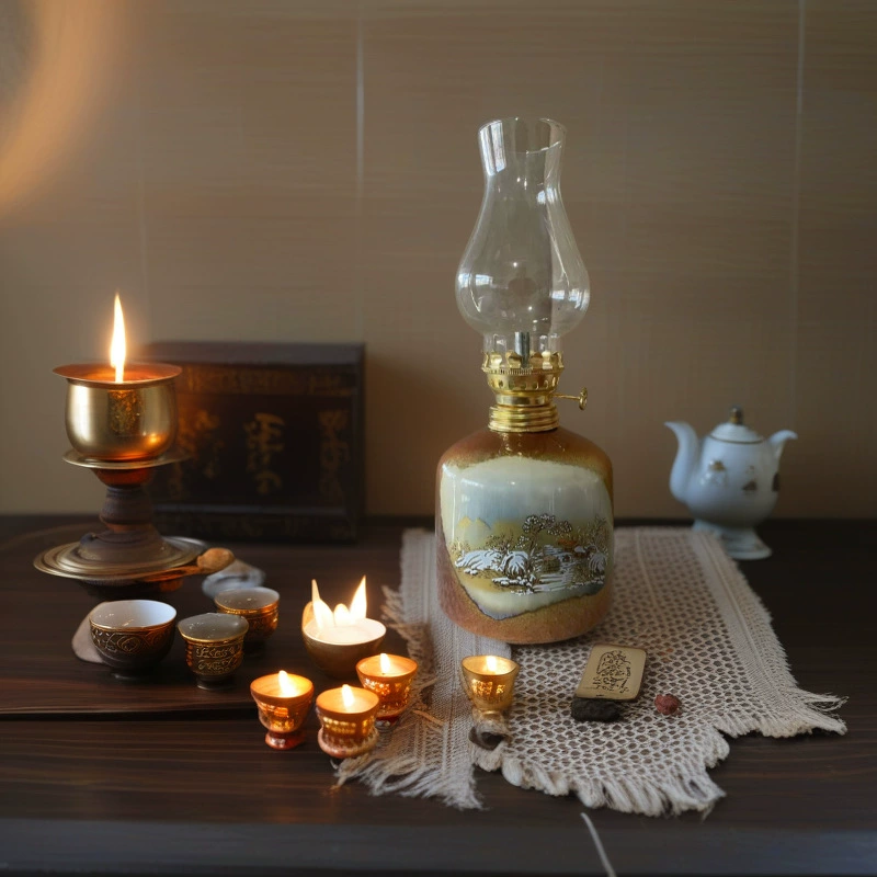 Ceramic creative lights handmade for camping, decorations