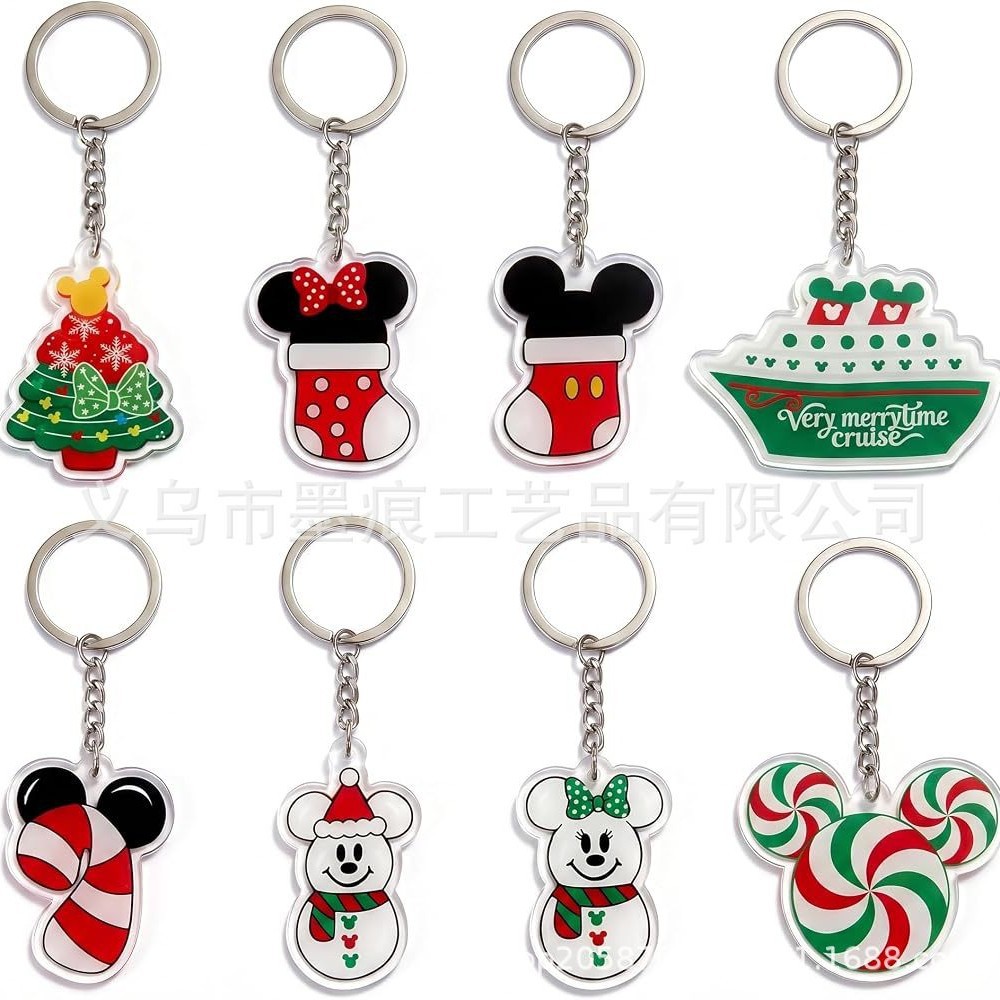 Cross-border best-selling Mickey ice cream acrylic keychain, creative small gift, Amazon best-selling bag pendant