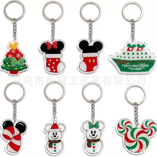 Cross-border best-selling Mickey ice cream acrylic keychain, creative small gift, Amazon best-selling bag pendant