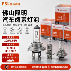 Foshan Lighting 12V car headlights, H1, H4, H11, H7 halogen bulbs, 24V fog lights, ultra-bright high and low beam headlights