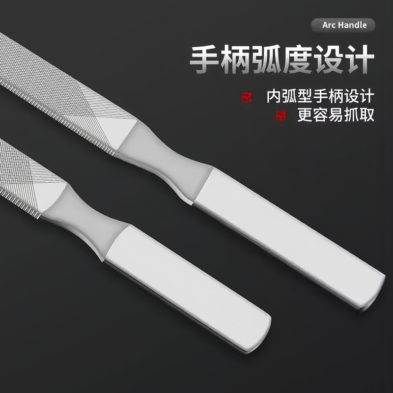 Nail File Polishing Strip Stainless Steel Thick Hard Toenail Gray Manicure File Manicure Grinder Manicure Sanding Strip Wholesale