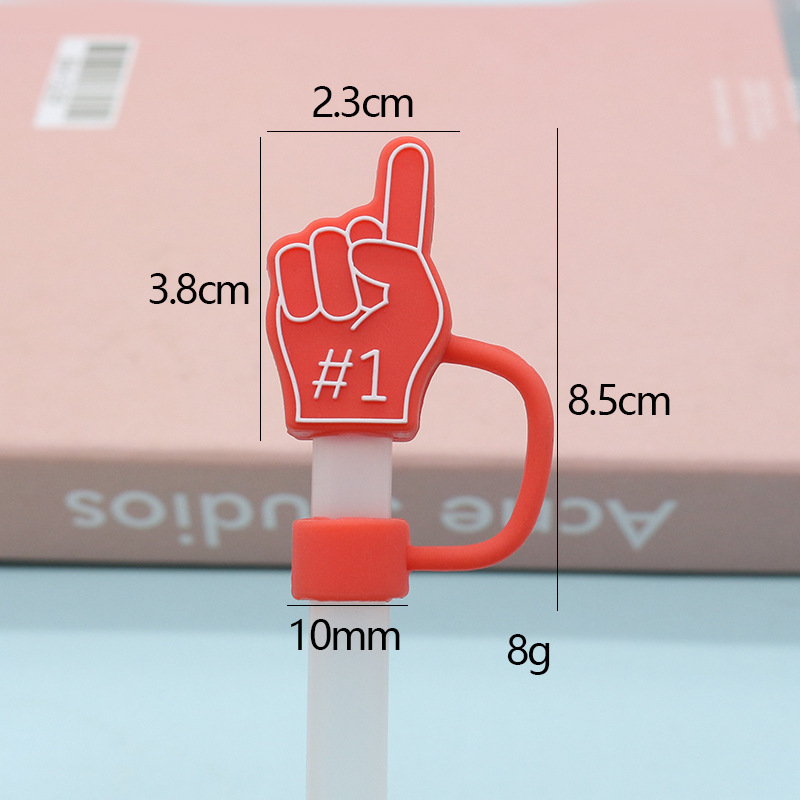 Nueva tapa de pajita de silicona 8-10mm linda muñeca de flores tapa a prueba de polvo se puede reciclar cubierta de pajita transfronteriza