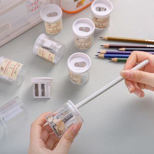简约风透明铅笔转笔刀小学生文具耐用迷你旋转削笔刀销笔机削笔器-阿里巴巴