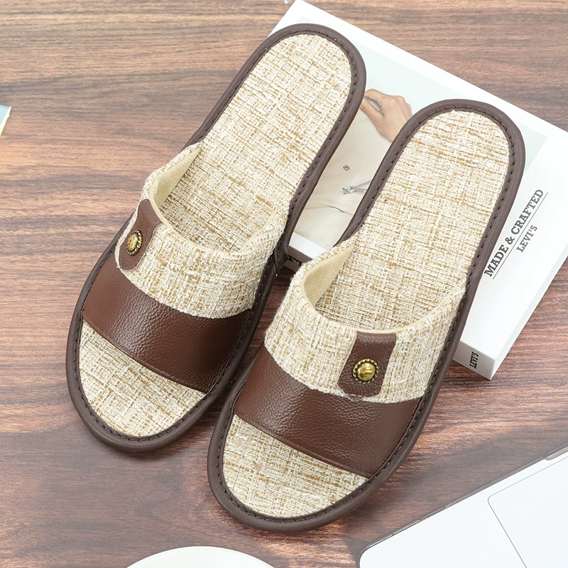 Готовые босоножки с открытым носком из воловьей кожи первого слоя производителя, весенне-летний подарок, домашние нескользящие босоножки на пуговицах с открытым носком