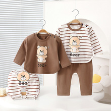 宝宝两件套婴儿秋衣套装打底纯棉大pp裤套装纯棉男童装无骨1-3岁