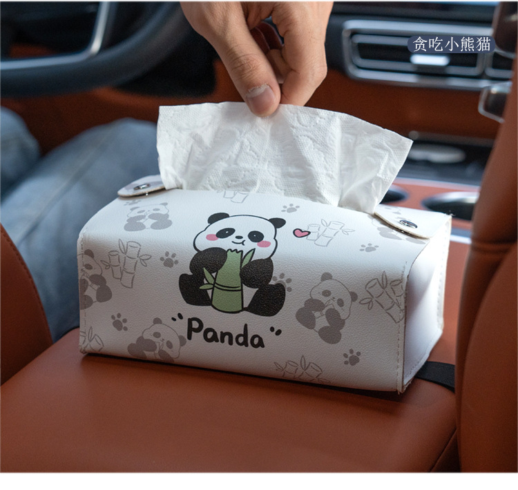 Small Pooh bear car tissue box hanging chair back car armrest box High Sense car storage Parcha tissue box