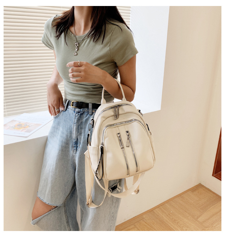 Nihaojewelry Großhandel Neue Trendige Mode Aus Weichem Leder Messenger Dual-use-rucksack display picture 5