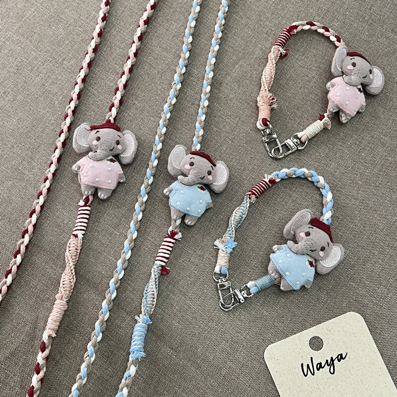 2026 New Forest Style Pearl Elephant Phone Chain Handmade Woven Keychain Ins Phone Strap Adjustable Crossbody 2026 New Forest Style Pearl Elephant Phone Chain Handmade Woven Keychain Ins Phone Strap Adjustable Crossbody