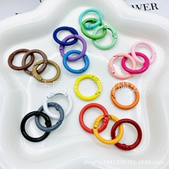 現物カラー塗装キャンディー色スプリングリングバッグアクセサリーキーホルダー