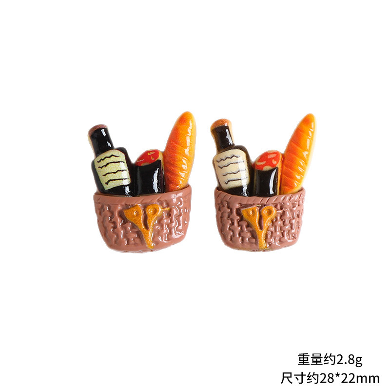 仿真微缩面包食玩树脂小配件diy奶油胶水杯冰箱贴鞋扣发饰品配件|undefined