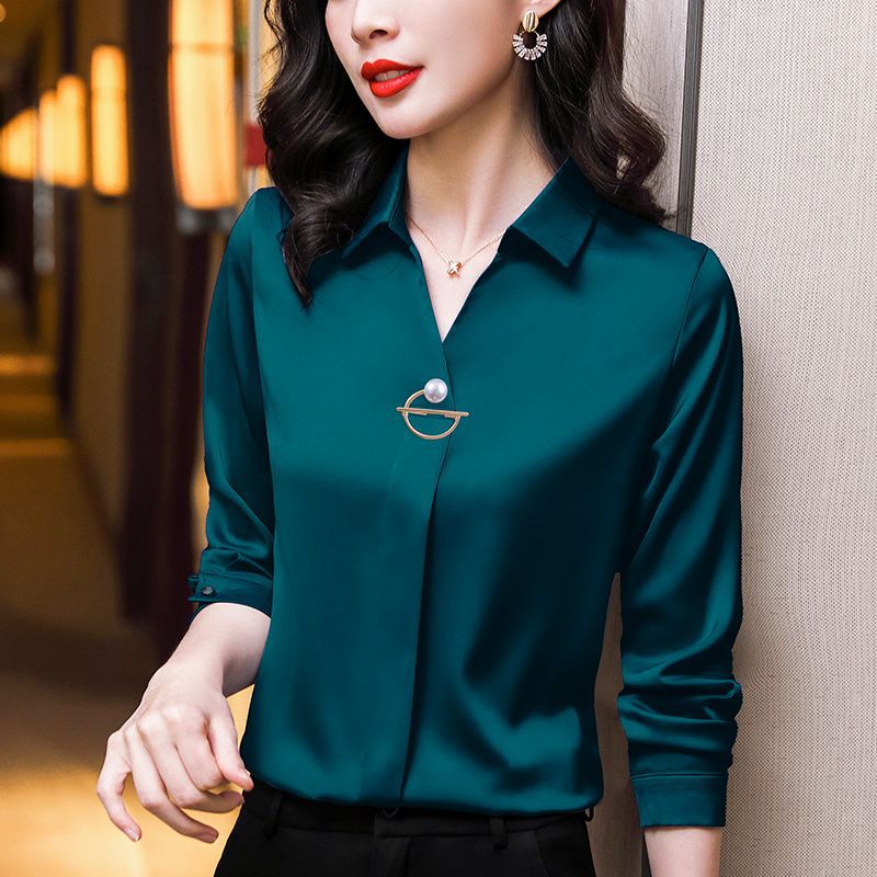2024 Spring and Autumn New Style Fashionable Shirt Women's High-end Professional Wear Long Sleeve Age-reducing Western Style Chiffon Shirt