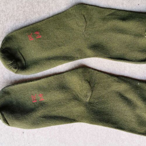 Autumn/Winter Thick Socks, Durable and Wear-resistant Men's Mid-Calf Work Safety Socks, Military Green, Wholesale for Men