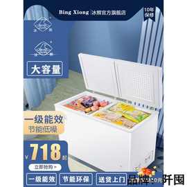 冰熊200升大容量保鲜冷冻两用双温冰柜商用小型冰箱冷柜省电家用