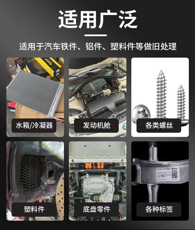 Suitable for Car Old Self-Painting Engine Screws License Plate Old Potion Dust Spray Plastic Paint Area