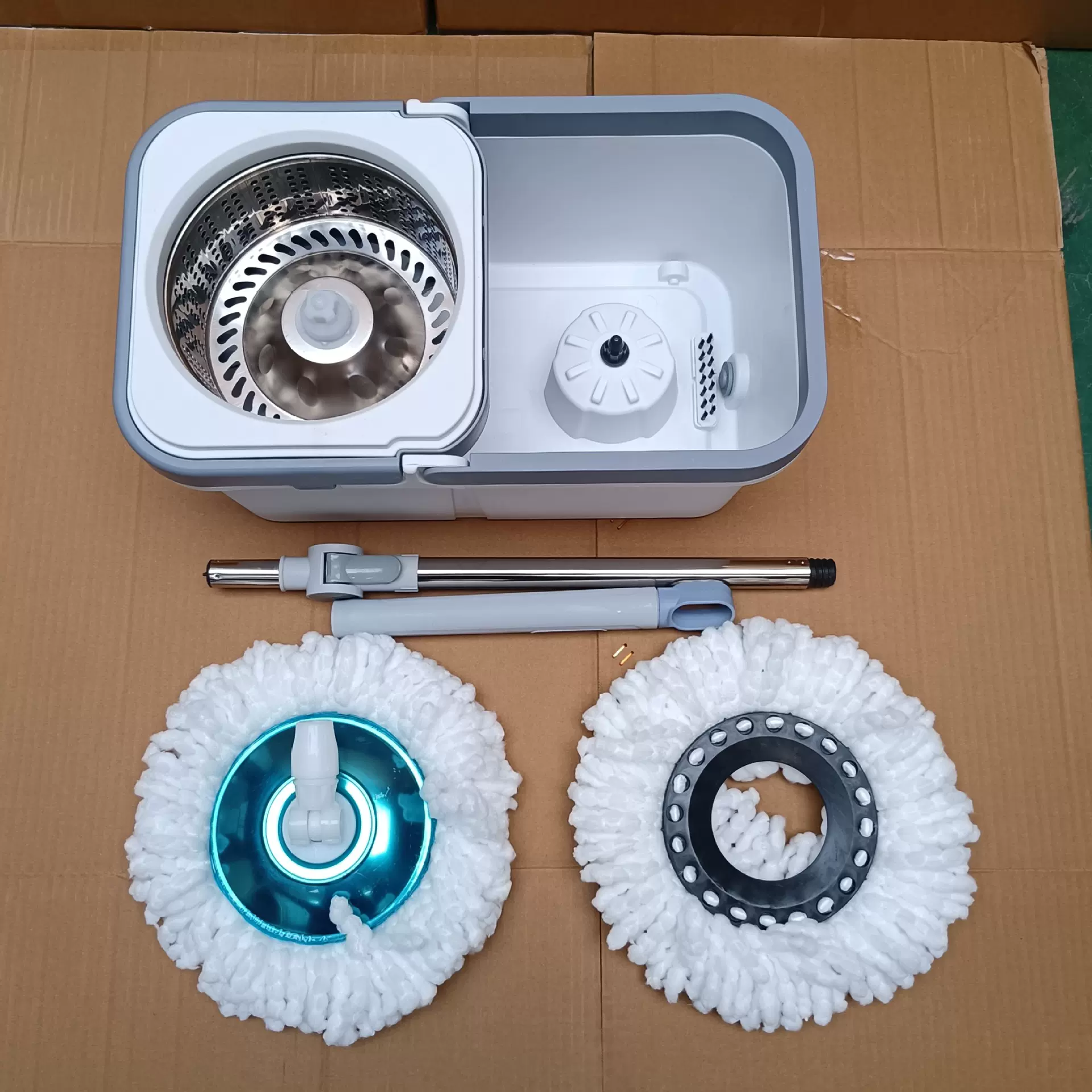 拖把甩干桶通用手压拖把甩水桶旋转拖把桶脱水篮单桶家用旋转拖把