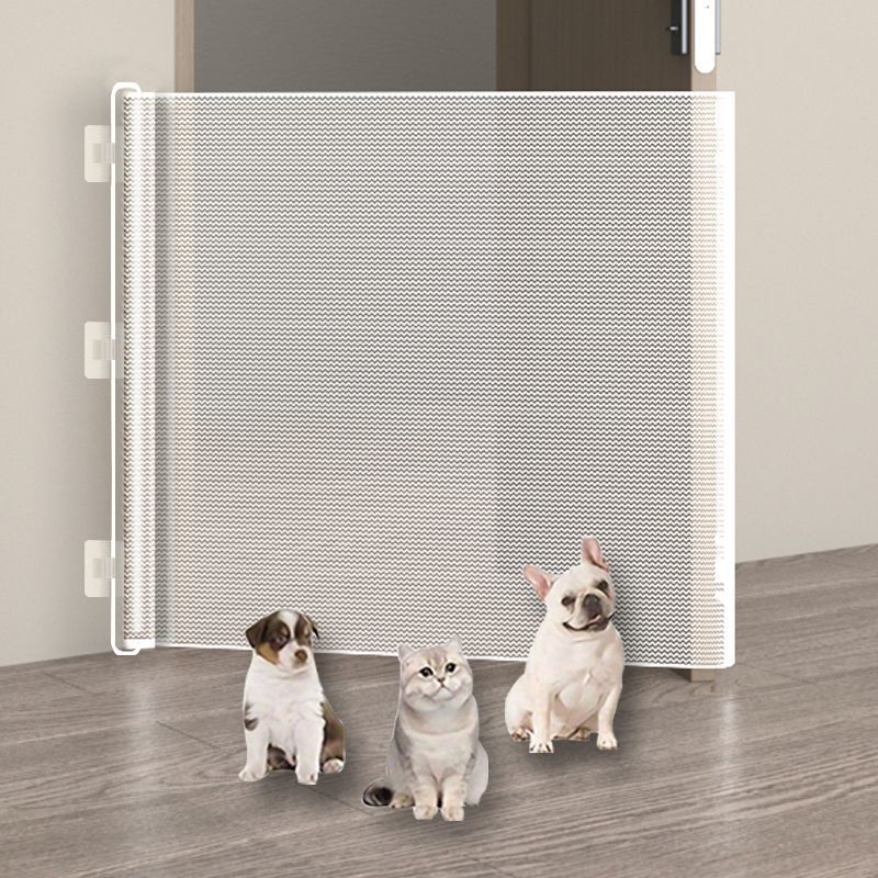 Extended Pet Retractable Gate to Prevent Cats from Running Out of the Gate Without Drilling Indoor Fence Isolation Net Dog ​​Gate