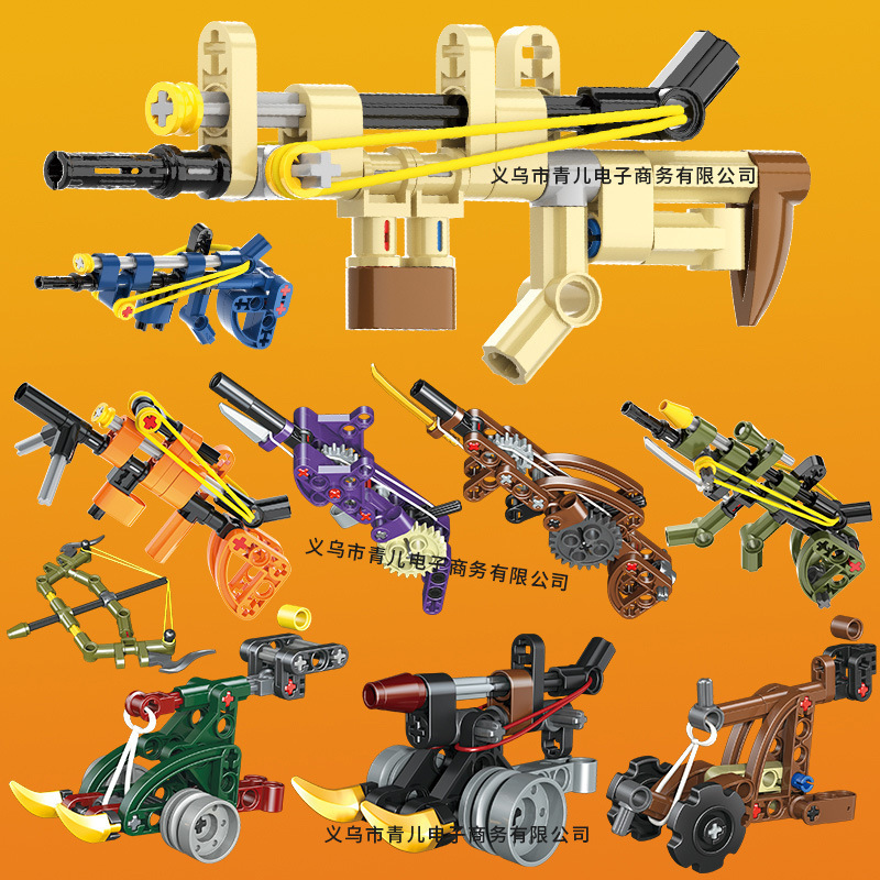 Bee-Da 918-22 Ejection Military Building Blocks Boys' Educational Assembly Multi-Functional Toy Boys' Model Gun