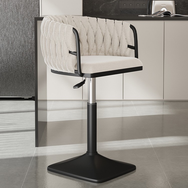 Silla de bar giratoria alta, silla de bar con envío gratuito, silla de bar de alta gama, delante, silla alta de moda, taburete de bar image 37