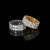 Accessory hip-hop style, zirconium, fashionable ring with stone, European style, diamond encrusted, 750 sample gold, wholesale