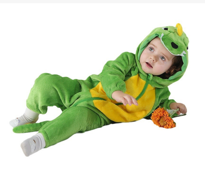 Fruit green dinosaur crawling clothes