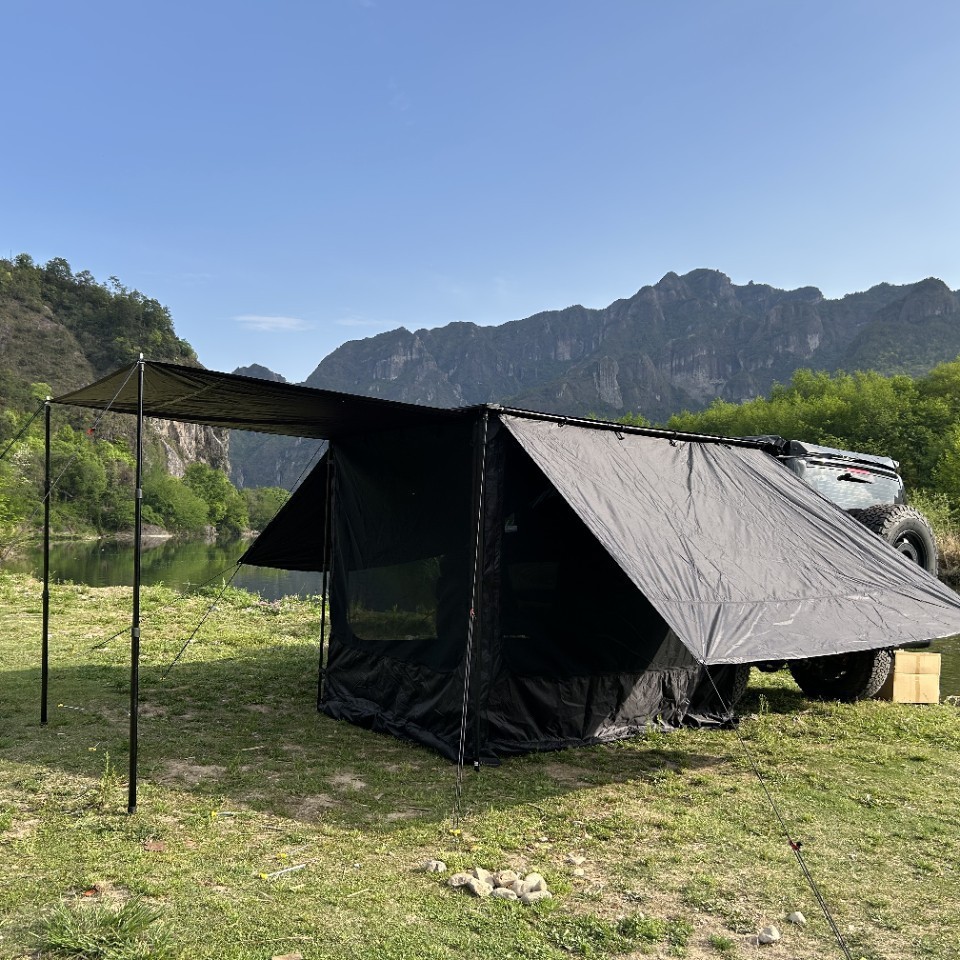 Outdoor Car-Mounted Tent, High-End Automatic Quick-Opening Tent, Aluminum Alloy Oxford Cloth Waterproof Camping Sunshade