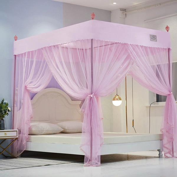 Fuchsia mosquito net, tubing stainless steel