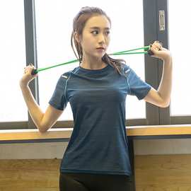 大码户外运动速干T恤女装胖妹妹200斤瑜伽上衣跑步健身瑜伽短袖