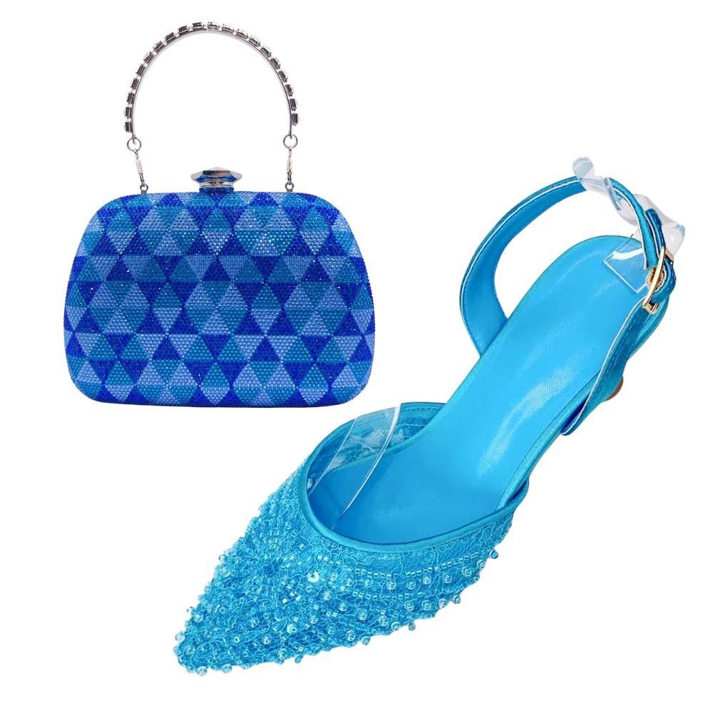 Zapatos estilo italiano para la cena de encaje sandalias de tacón fino para mujeres de verano con punta de diamante zapatos