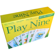 外贸畅销 play nine 英文版桌游家庭聚会纸牌游戏卡牌九局高尔夫