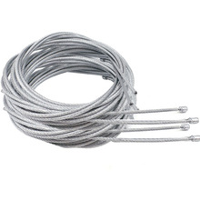 燈飾掛繩吊燈鋼絲繩 點錫錫頭透明包膠Φ1.5mm電鍍鎳鋅鋼絲線