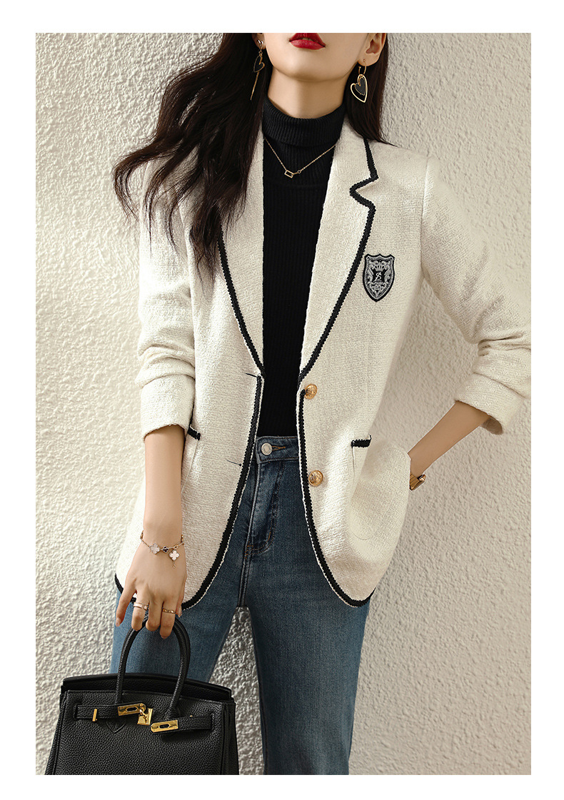 Dames blazer jas voor herfst en winter zakelijke workwear_voghion.com